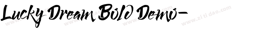 Lucky Dream Bold Demo字体转换